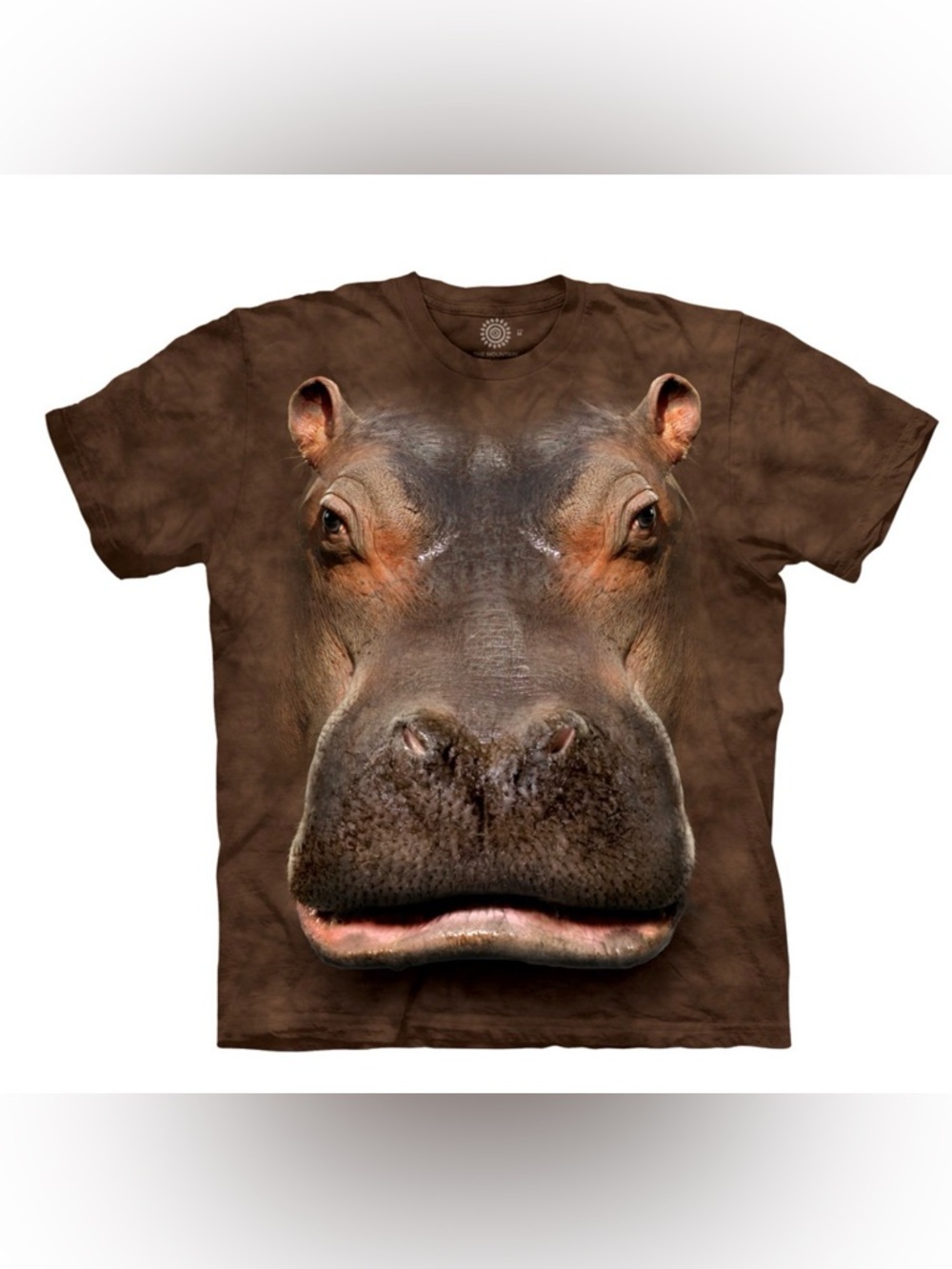 🦛🤎🦛 The Mountain 2XL Hippo Head Classic‎ Cotton T-Shirt—Worn once!